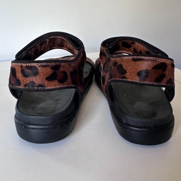 A7EIJE Astra Sandals Leopard Black Leather - Picture 5 of 7